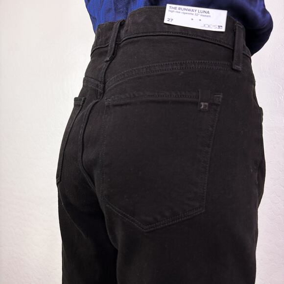 Joe's The Runway Luna High Rise Cigarette 32" Boulevard Denim Jeans Black 27 NEW - Picture 9 of 12